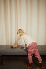 CHECK PANT WITH ELASTIC AT THE WAIST - Red Check Combi