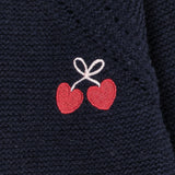 Lambwool Blouse W. Frill - Navy