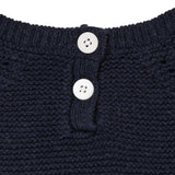 Lambwool Blouse W. Frill - Navy