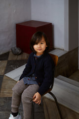 Merino Classic Rib Leggings W. Drawstrings - Natural Melange