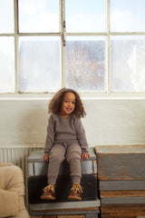 Merino Classic Rib Leggings W. Drawstrings - Natural Melange