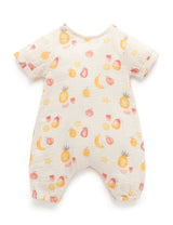 Slouchy Henley Growsuit - Juicy Print