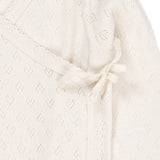 Pointelle Heart Crossover Body LS - Cream