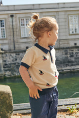 Polo With Boats - Cream Combi