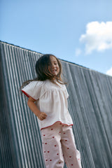 Seersucker Blouse W.Contrast Edge