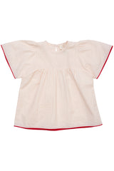 Seersucker Blouse W.Contrast Edge