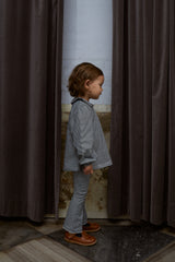 Striped Flare Pant - Navy / Cream Stripe