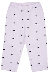 Twill Heart Pants - Lavender