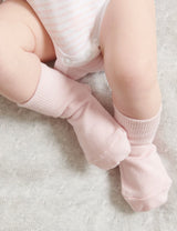 Purebaby 3 Sock Pack - Pale Pink Melange
