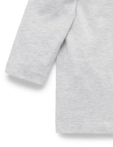 Purebaby Basic Long Sleeve Tee - Pale Grey Melange