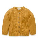 Purebaby Berry Cardigan - Golden Melange