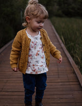 Purebaby Berry Cardigan - Golden Melange