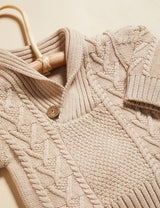 Purebaby Cable Jumper - Camel Melange