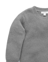 Purebaby Classic Rib Jumper - Smoke Melange