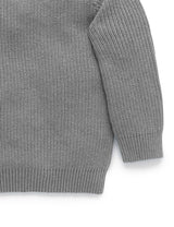 Purebaby Classic Rib Jumper - Smoke Melange
