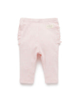 Purebaby Everyday Ruffle Leggings - Soft Pink Melange
