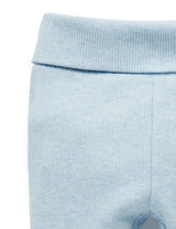 Purebaby Everyday Leggings - Soft Blue Melange