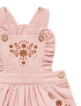 Purebaby Folk Pinnie - Wild Rose Melange