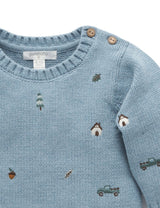 Purebaby Forest Embroidered Jumper