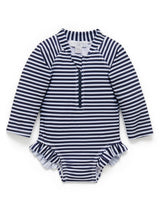 Purebaby L/Slv One Piece Rashie - French Stripe Print