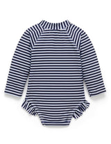 Purebaby L/Slv One Piece Rashie - French Stripe Print