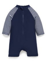 Purebaby L/S Sunsuit - French Navy