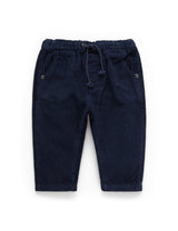 Purebaby Lined Corduroy Pants - Winter Navy