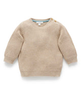 Classic Rib Jumper - Biscuit Melange