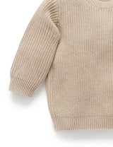 Classic Rib Jumper - Biscuit Melange