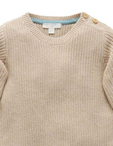 Classic Rib Jumper - Biscuit Melange