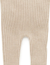 Rib Knit Leggins - Bisquit Melange