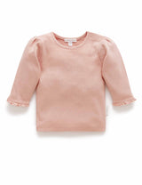 Pointelle Rib Layering Top - Peach