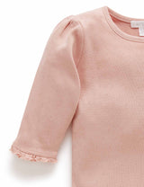 Pointelle Rib Layering Top - Peach