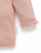 Pointelle Rib Layering Top - Peach