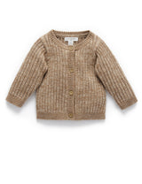 Chunky Rib Cardigan - Biscuit