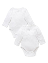 Easy Neck L/S Bodysuit 2 pack - White