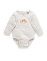 Purebaby Posie Bodysuit - Oatmeal Melange