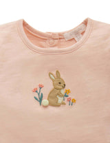 Purebaby Puffed Sleeve Tee - Peach