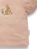 Purebaby Puffed Sleeve Tee - Peach