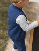Purebaby Quilted Vest - Captain Melange