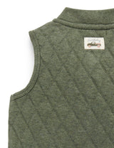 Purebaby Quilted Vest - Kale Melange