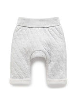Purebaby Quilted Pant - Pale Grey Melange