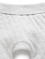 Purebaby Quilted Pant - Pale Grey Melange