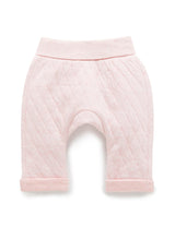 Purebaby Quilted Pant - Soft Pink Melange