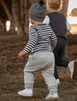 Purebaby Quilted Track Pants - Grey Melange
