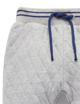Purebaby Quilted Track Pants - Grey Melange