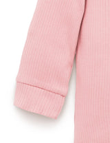 Purebaby Rib L/Slv Henley Tee - Dusty Rose