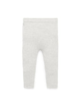 Purebaby Rib Knit Legging - Cloud Melange