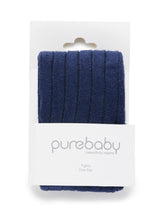 Purebaby Rib Tights - Navy