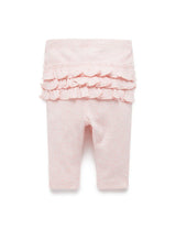 Purebaby Everyday Ruffle Leggings - Soft Pink Melange